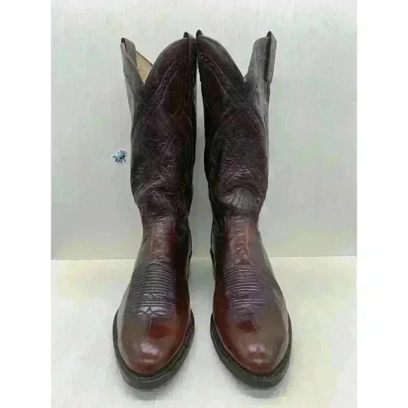 Tony Lama Men’s Brown Leather western  Cowboy Boots Size US 10 D - Picture 5 of 10